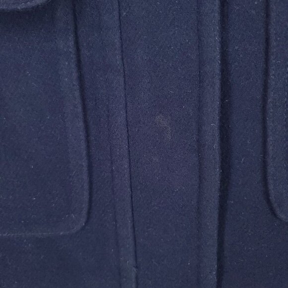 J Crew Jacket Womens 6 Blue Parka Full Zip 50% Wool Winter Heavy Hooded - Picture 11 of 14